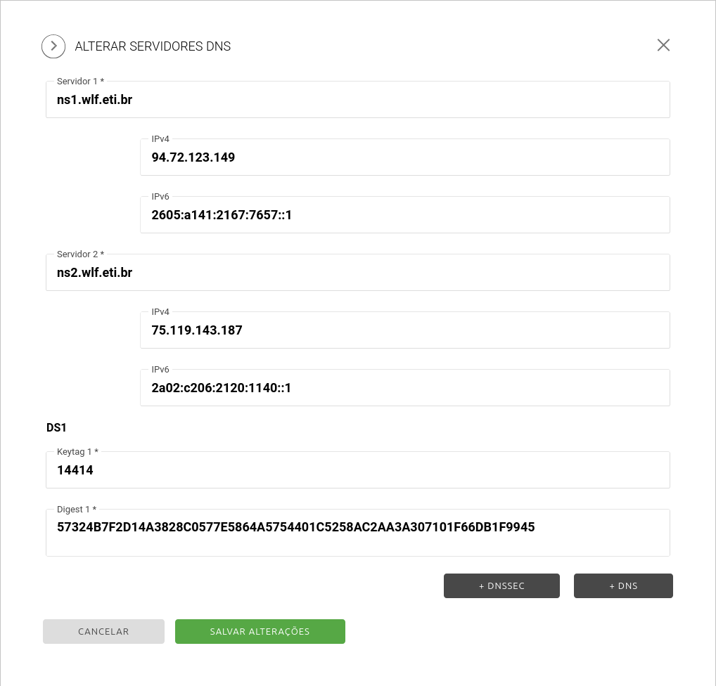 Registro br configuration